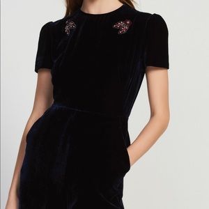 Sandro Paris Velvet Playsuit